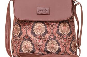 ZOUK Flap Sling Bag | Crossbody Bags for Women | Women’s Handbags | Stylish | Vegan Leather Evening Bag | Travel & Office Use | Purse and Wallet | Jodhpur Damask Print