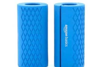 Amazon Basics Thick Dumbbell & Barbell Grips | Medium | Blue