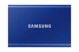 Samsung T7 1TB, Portable SSD, up to 1050MB/s, USB 3.2 Gen2, for Photography, Gaming, Students & Professionals, External Solid State Drive (MU-PC1T0H), Blue