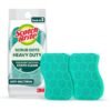 Scotch-Brite Heavy Duty Scrub Dots for Powerful Scrubbing, Suitable for Iron Cast, Stainless Steel & Non-Coated Cookware, Rinses Clean and Stays Odor Free (2 Pieces)