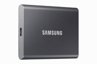 Samsung T7 2TB, Portable SSD, up to 1050MB/s, USB 3.2 Gen2, for Photography, Gaming, Students & Professionals, External Solid State Drive (MU-PC2T0T), Grey