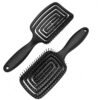 SHOPPOFOBIX Hair Brush with Strong & flexible nylon bristles 3D Hair Brush, having Anti-static ball tips, for Grooming, Straightening, Detangling Hair, Ideal for Men & Women (Black)