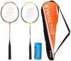 Amazon Brand – Symactive Badminton Kit with 2 Racquets & Nylon Shuttles | for Intermediate Players | 8.5 x 3 x 27 in | S222 | Multicolor