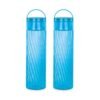 Attro O2 Spring 1000ml Water Bottle with Easy to Carry Handle Leak-proof BPA Free Plastic Material- Set of 2 Blue