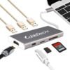 CableDeconn USB C Hub USB3.1 Type C to HD Mi RJ45 Converter Thunderbolt 3 Adapter Cable for MacBook Pro 2017 2016 Dell XPS Xiao Mi Acer Asus