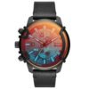 Diesel Leather Analog Black Over Sized Dial Men Watch-Dz4519, Black Band