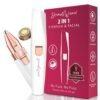 Facial Hair Removal Machine|Eyebrow Trimmer & Epilator|Trimmer For Women Private Part|2 In 1 Trimmer 400 mAh Battery 1 Year Warranty|Painless Hair Removal Machine|Nose Hairs Remover,White (2 in 1)