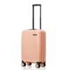 HRX Kyoto Cabin Size Peach Polypropylene Hard Shell Suitcase – Premium Travel Trolley Bag with 8 Spinner Wheels, Number Lock & Water Resistant Body