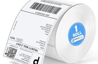 MOREBLUE® 4×6 Direct Thermal Label 70gsm (400 Labels Roll), Premium Self-Adhesive Strong Sticky Labels, Jam-Free Smudge-Proof Thermal Printer Labels for Courier & Online Sellers 1Roll