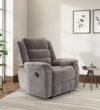 Nilkamal Sierra Velvet Fabric Manual Recliner | 3 Year Warranty | 1 Seater Sofa | Single Sofa Recliner | Finish Color – Brown