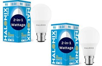 Halonix 2-in-1 Dimmable 9W,0.5W Multi Wattage Adjustable Light Led Bulb (Pack of 2), All Rounder led Bulb Base B22D