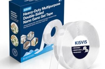 KISVIS Multipurpose Double Sided Tape Heavy Duty – Adhesive Silicone Tape, Heat Resistant, Multi-Functional, Removable, Washable, Reusable Anti-Slip Gel Nano Grip Tape- 3 Meter