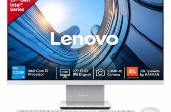 Lenovo IdeaCentre AIO Intel Core i3-1315U 27″ FHD IPS (8GB RAM/512GB SSD/Win11/Microsoft 365 Basic + Office Home 2024/Wireless EOS Keyboard & Mouse,Grey), F0HM0137IN All-in-One Desktop