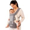GLUN® 1 Piece Baby Carrier Bag for Toddler, Grey Colour Ergonomic Kangaroo Infant Carrier with Hip Seat, Soft Lightweight Front & Back Baby Holder, Adjustable Baby Backpack with Storage Pockets, Comfortable Baby Sling