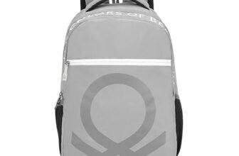 United Colors Of Benetton Noble Polyester 23L 4 Compartment Laptop Backpack For Unisex – Grey