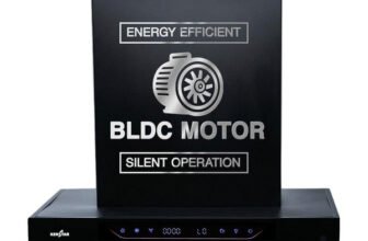 Kenstar AeroGlide BLDC T SHAPE 60CM 1500 CMH 60 cm Filterless Auto-clean Chimney With BLDC Motor 10 Speed Touch & Gesture Control Powerful Suction Low Noise Auto Clean Chimney(Wall Mounted, Black)