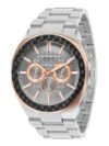 French Connection Textured Grey Round Dial with Stainless Steel Multifunction Watch for Mens – FCH27SM