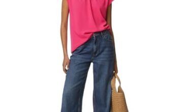 Marks & Spencer Round Neck Shirred Detail Blouse Pink
