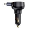 Baseus Enjoyment Pro Car Charger C,Retractable IP Cable 55W Cluster Black