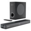 Portronics 140W Pure Sound 110 2.1 Channel Home Theatre with Deep Base Wired Subwoofer, Bluetooth 5.3, TI DSP Chipset, HDMI ARC, Optical, USB, AUX, Multiple EQ Modes, Remote (Black)