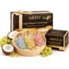 ARTO Grape Shaped Crystal Soap – Decorative Handmade Bathroom Soap Bar – Natural Grape Extract & Coconut Oil for Deep Cleansing & Moisturizing – Elegant Guest Soap & Home Decor Gift (Multicolor)