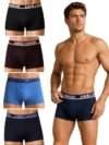 Lux Parker Men’s Pure Cotton Modern Solid Trunks (Pack of 5) SEMI-Long_COL_5PC_Assorted