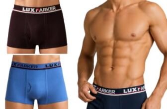 Lux Parker Men’s Pure Cotton Modern Solid Trunks (Pack of 5) SEMI-Long_COL_5PC_Assorted