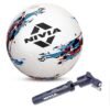 Nivia Storm Rubber Football with Ball Pump, Size 5, (White)
