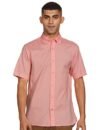 TOMMY HILFIGER Men’s Short Sleeve Regular Fit Shirt,Sunset Peach,S