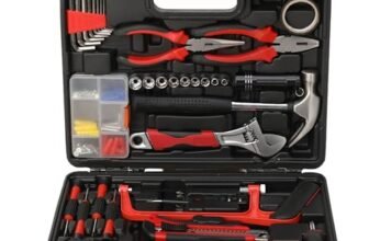 Link Prabal Hand Tool Kit for Home & DIY Use 126-Piece – Includes Plier, Wrench, Hammer, Utility Knife, Rachet, Precision Screw driver, Etc. (Black)