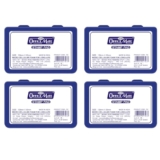 Soni Officemate Small Stamp Pad Blue Pack of 4 | Quick-Dry, Smudge-Free Ink | Crisp Impressions | Refillable & Durable | For Office, School, Craft & DIY
