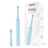 beatXP Vista Sonic Electric Toothbrush for Adults with 2 Brush Heads & 5 Cleaning Modes | Rechargeable Electric Toothbrush | 30000 strokes/min with Long Battery Life (Blue)