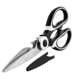 E-COSMOS Professional Kitchen Shears – Stainless Steel Heavy Duty Scissors for Cutting Meat, Fish,Pizza & More and Kitchen Accessories Items Tool (Multicolor)