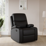 Flipkart Perfect Homes Leatherette Manual Recliner(Finish Color – Black, DIY(Do-It-Yourself))