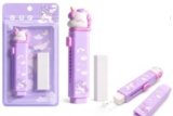 ECLET Cute Unicorn Eraser Pen for Kids | Retractable Push Eraser with Fun Unicorn Topper | Portable School Stationery for Writing, Drawing & Correction | (Random Colour)