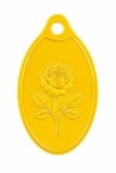 Muthoot PAPPACHAN Swarnavarsham 24K (999) Yellow Gold Oval Rose Pendant 2 Gram