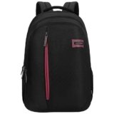 Aristocrat Vortex Laptop Backpack 25L | 4 Compartments with Quick-Access Front Pocket | Padded Shoulder Straps & Side Bottle Holders | Trolley Sleeve | Office & Travel Backpack for Men & Women (BLACK)