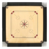 RIVOX Carrom Board – Extra Size, Glossy Polish, Coin & Striker Set, Powder Free, Professional & Kids Board (36×36)