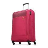 Aristocrat Polyester Oasis Plus Large Size Soft Check In Spinner Luggage (79 Cm)|Spacious Polyeste Trolley With 4 Wheels And Combination Lock|Dazzling Red|Unisex| 5 Year Warranty