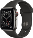 Apple Watch Series 6 Gps + Cellular(Black Strap, Regular)