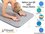 Fitness Mantra® Yoga Mat for Gym Workout and Yoga Exercise with 6MM Thickness, Anti-Slip Yoga Mat for Men & Women Fitness (Qnty.-1 Pcs.) (Grey)