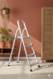 Aardwolf Quickfit Step Aluminium Ladder, Silver, Non-Slip Steps with Platform, 150 kg Load Capacity (4 Step)