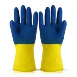 Robustt Heavy Duty Rubber Hand gloves – 1 Pair (Free Size, Multicolor) for Dishwashing, gardening, kitchen cleaning