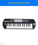 Gamma Audio 3268 Electronic Keyboard Analog Portable Keyboard(32 Keys)