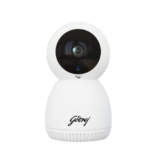 Godrej Security Solutions Eve Pro Pantilt Smart Wifi Security Camera For Home With 350 Degree 3Mp (Hd) | 2-Way Audio | Night Vision | Smart Motion Tracking | Humanoid Detection, Alarm System, White