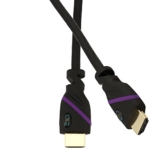 C & E Gold-Plated Soft-Pvc High-Speed Hdmi Cable With Arc (6 Feet) Supports Ethernet 1.4V, 3D, 4K Video,1080P, (Black/Purple)