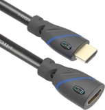 C&E Cne514321 (1.5 Feet/0.4 Meters) High Speed Hdmi Cable Male To Female With Ethernet Audio Return (Black)