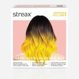 Streax Hair Colour Highlight Kit |Yellow Hair Colour, Minion Yellow – Pack Of 1 I Enriched With Walnut & Argan Oil I Hair Colour For Women | Rich, Vibrant, Easy To Use, Diy Application