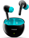 Triggr Rizz With 40H Playback, Spherical Design, 13Mm Drivers, Rich Bass, Fast Charging Bluetooth(Sky Black, In The Ear)