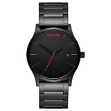 Mvmt Classic Qtz Analog Basic Calendar Black Round Dial Men’S Watch, Ionic Plated Black Stainless Steel Material, Black Band – D-L213.5B.551